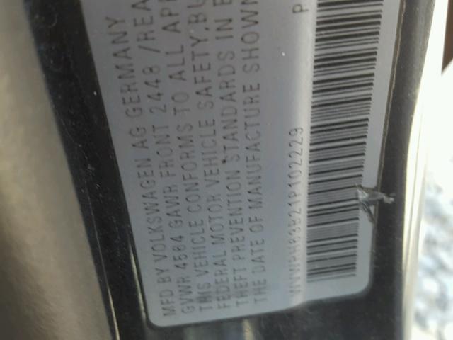 WVWRH63B21P102229 - 2001 VOLKSWAGEN PASSAT GLX BLUE photo 10