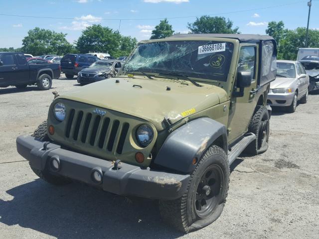 1C4AJWAG5DL655081 - 2013 JEEP WRANGLER S GREEN photo 2