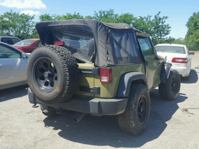 1C4AJWAG5DL655081 - 2013 JEEP WRANGLER S GREEN photo 4