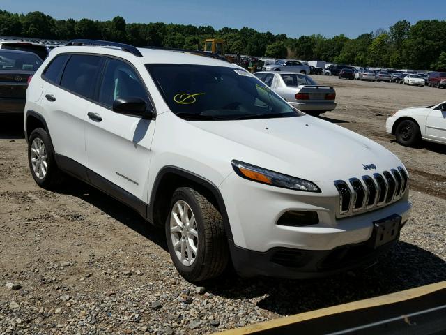 1C4PJLAB2GW273445 - 2016 JEEP CHEROKEE S WHITE photo 1