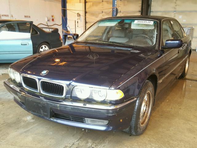 WBAGH83491DP32347 - 2001 BMW 740 IL BLUE photo 2
