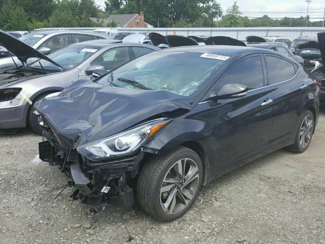 5NPDH4AE1FH561721 - 2015 HYUNDAI ELANTRA SE BLACK photo 2