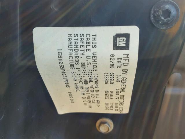 1G8AZ55F46Z177105 - 2006 SATURN ION LEVEL GRAY photo 10