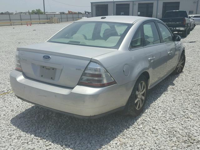 1FAHP24W78G187321 - 2008 FORD TAURUS SEL GRAY photo 4