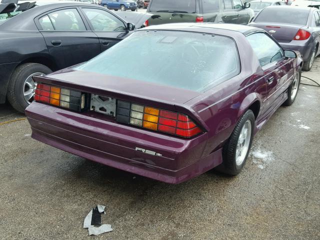 1G1FP23E9NL153094 - 1992 CHEVROLET CAMARO RS PURPLE photo 4