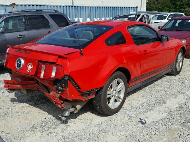 1ZVBP8AM4C5274701 - 2012 FORD MUSTANG RED photo 4