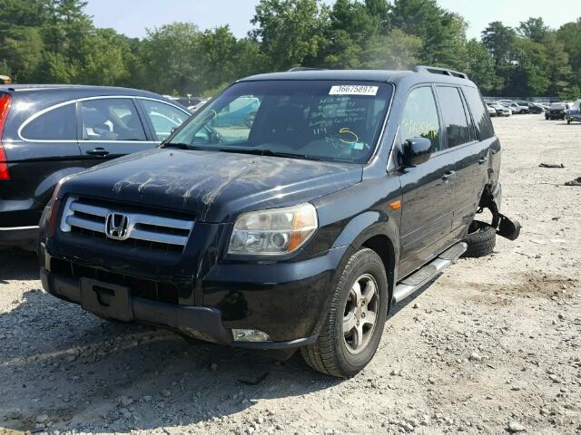 2HKYF18477H521986 - 2007 HONDA PILOT EX BLACK photo 2