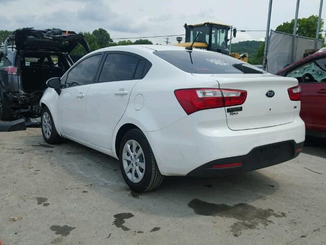 KNADM4A34D6241758 - 2013 KIA RIO LX WHITE photo 3