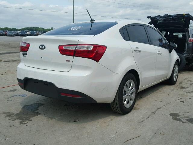 KNADM4A34D6241758 - 2013 KIA RIO LX WHITE photo 4