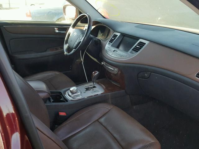 KMHGC46F79U045253 - 2009 HYUNDAI GENESIS 4. BURGUNDY photo 5