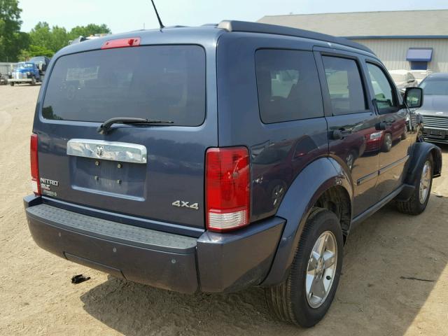 1D8GU58K08W235966 - 2008 DODGE NITRO SLT BLUE photo 4