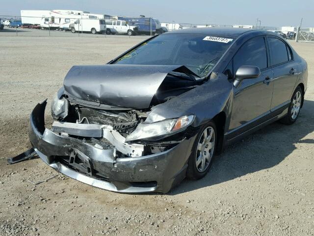 2HGFA1F54BH539009 - 2011 HONDA CIVIC GRAY photo 2