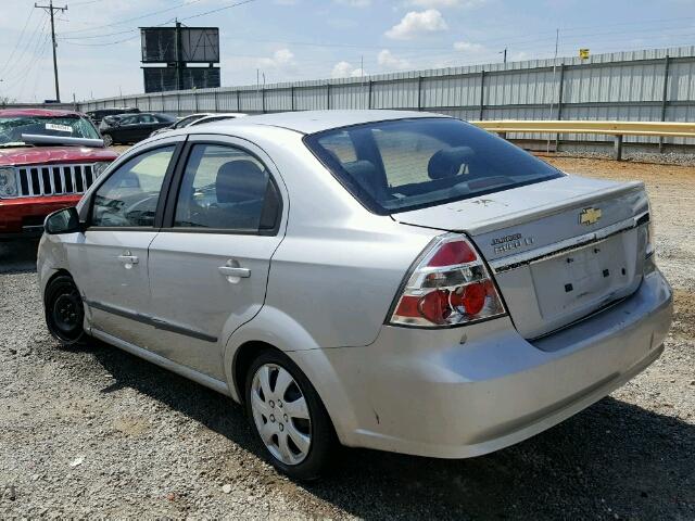 KL1TG5DE1AB046591 - 2010 CHEVROLET AVEO LT SILVER photo 3