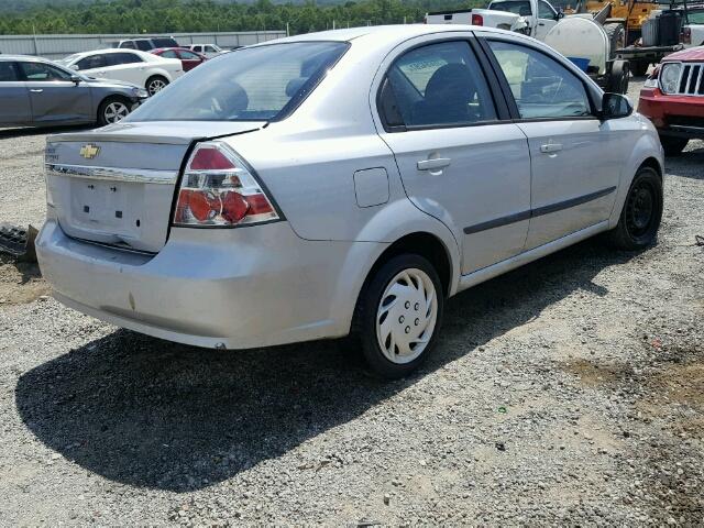 KL1TG5DE1AB046591 - 2010 CHEVROLET AVEO LT SILVER photo 4