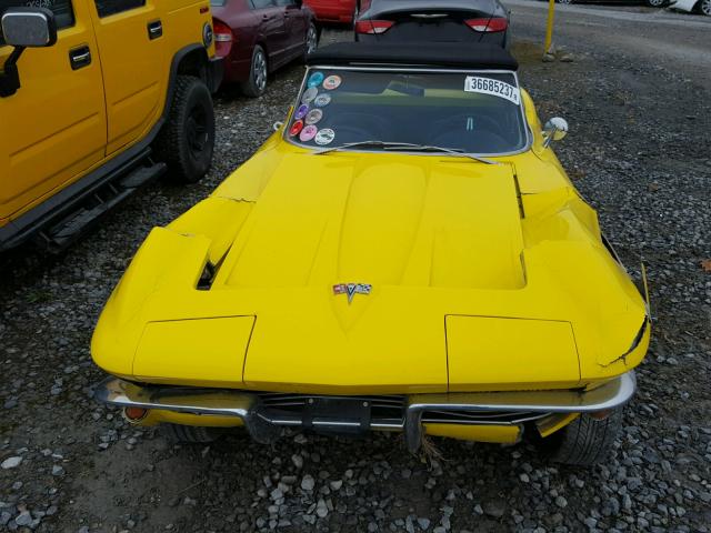 40867S119655 - 1964 CHEVROLET CORVETTE YELLOW photo 10