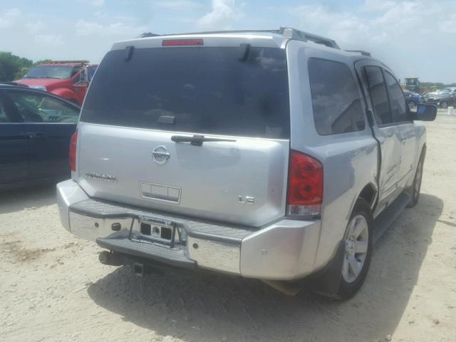 5N1AA08A45N723029 - 2005 NISSAN ARMADA SE SILVER photo 4