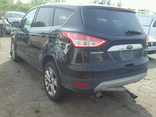 1FMCU0HXXDUB53367 - 2013 FORD ESCAPE SEL BLACK photo 3