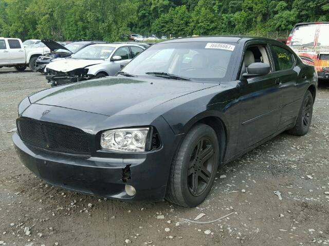 2B3KA43GX6H318039 - 2006 DODGE CHARGER BLACK photo 2