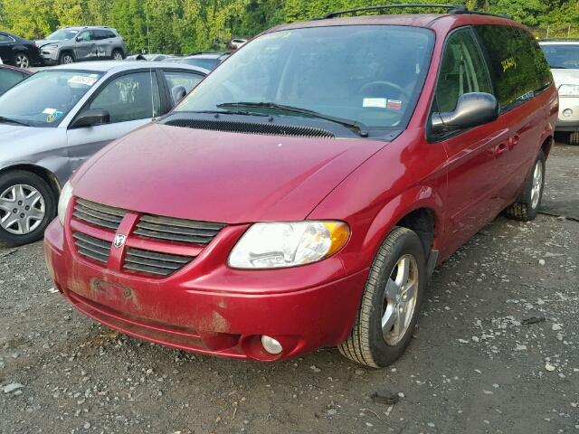 2D4GP44L47R204664 - 2007 DODGE GRAND CARA RED photo 2