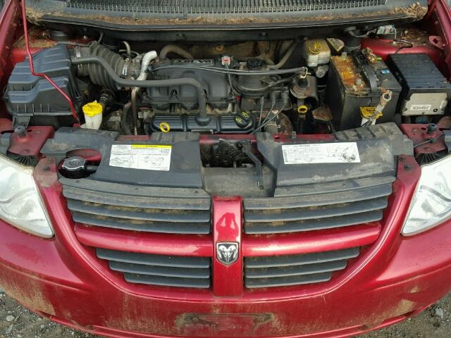 2D4GP44L47R204664 - 2007 DODGE GRAND CARA RED photo 7