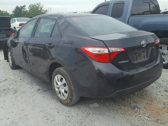 2T1BURHE5FC430462 - 2015 TOYOTA COROLLA L BLACK photo 3