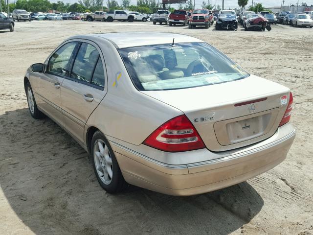 WDBRF64J82F283418 - 2002 MERCEDES-BENZ C 320 GOLD photo 3