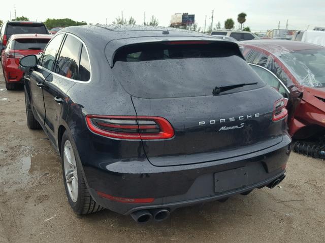 WP1AB2A59FLB70125 - 2015 PORSCHE MACAN S BLACK photo 3