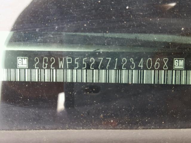 2G2WP552771234068 - 2007 PONTIAC GRAND PRIX SILVER photo 10