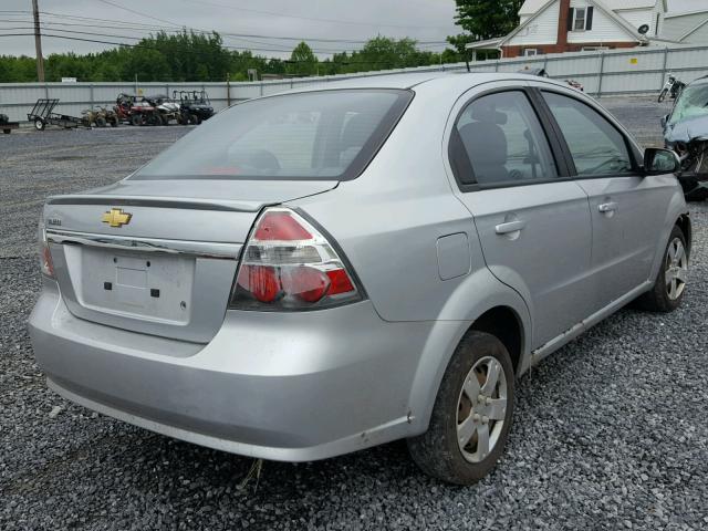 KL1TD5DE2BB194775 - 2011 CHEVROLET AVEO LS SILVER photo 4