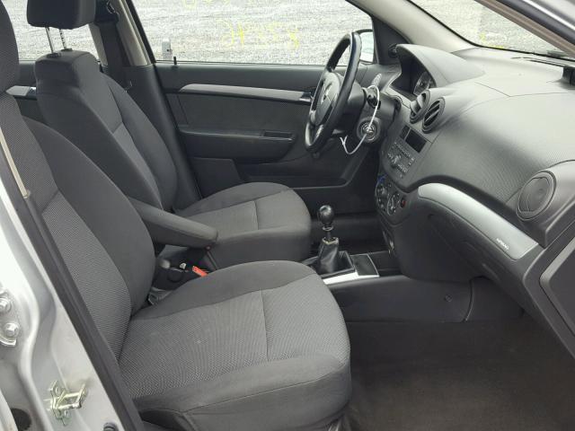 KL1TD5DE2BB194775 - 2011 CHEVROLET AVEO LS SILVER photo 5