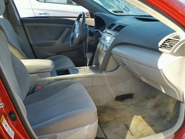 4T1BE46K69U365780 - 2009 TOYOTA CAMRY BASE RED photo 5