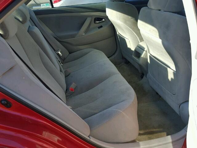 4T1BE46K69U365780 - 2009 TOYOTA CAMRY BASE RED photo 6