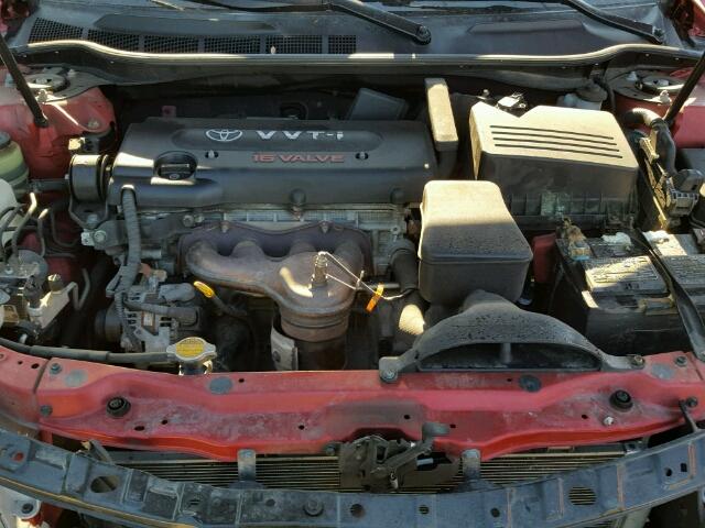 4T1BE46K69U365780 - 2009 TOYOTA CAMRY BASE RED photo 7