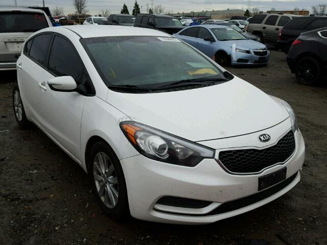 KNAFX4A66E5097289 - 2014 KIA FORTE LX WHITE photo 1