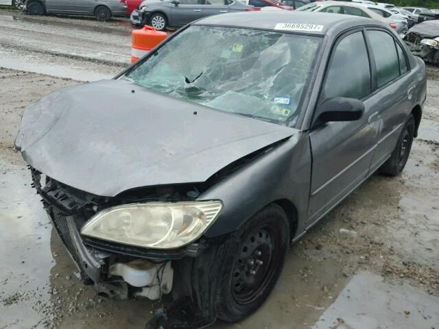 2HGES15594H598182 - 2004 HONDA CIVIC LX GRAY photo 2