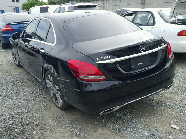 55SWF4JB7FU064531 - 2015 MERCEDES-BENZ C 300 BLACK photo 3