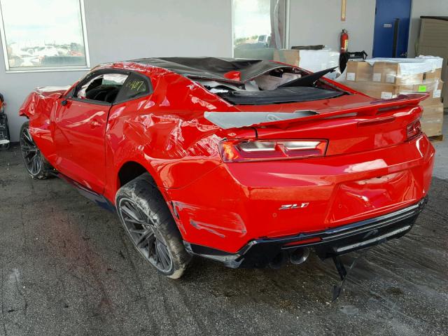 1G1FK1R62H0204658 - 2017 CHEVROLET CAMARO ZL1 红色 照片 3