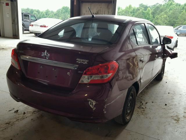 ML32F3FJ6HHF07528 - 2017 MITSUBISHI MIRAGE G4 PURPLE photo 4