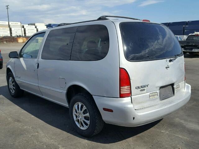 4N2ZN1118WD817706 - 2000 NISSAN QUEST SILVER photo 3