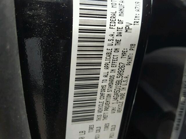 1J4GA5D19BL509267 - 2011 JEEP WRANGLER S BLACK photo 10