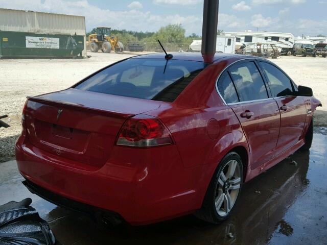 6G2ER57789L215625 - 2009 PONTIAC G8 RED photo 4