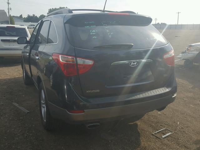 KM8NU13C38U040787 - 2008 HYUNDAI VERACRUZ G BLACK photo 3