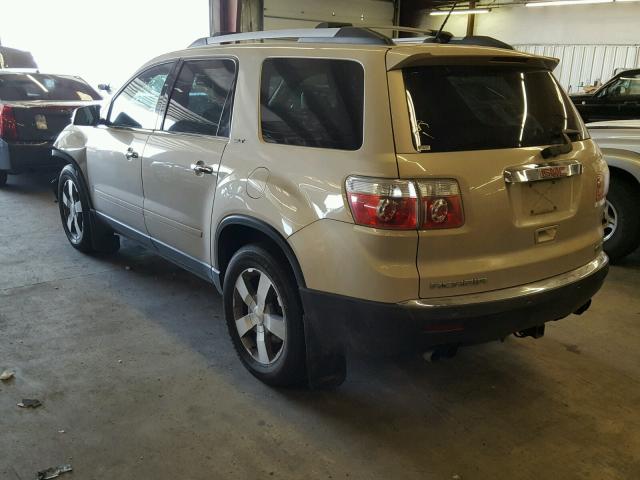 1GKKVSED9BJ230493 - 2011 GMC ACADIA SLT 金色 照片 3