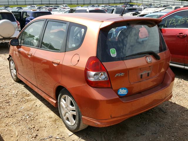 JHMGD38677S067074 - 2007 HONDA FIT S 橙色 照片 3