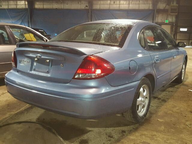 1FAFP53U76A190325 - 2006 FORD TAURUS SE BLUE photo 4