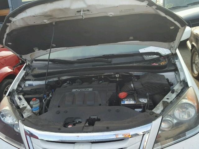 5FNRL3H9XAB028281 - 2010 HONDA ODYSSEY WHITE photo 7