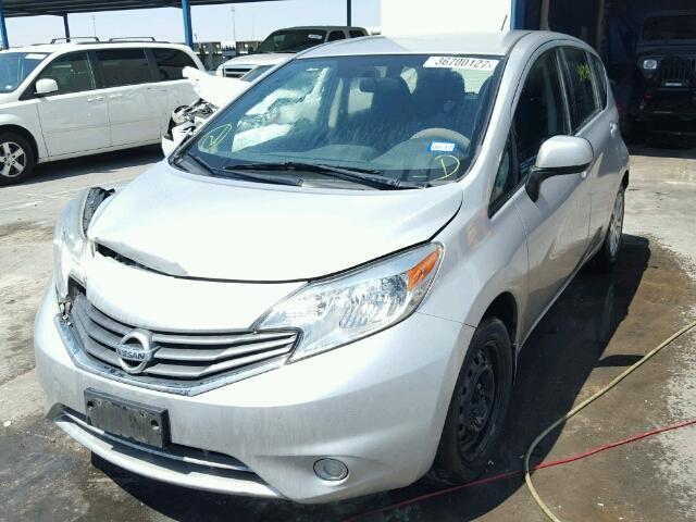 3N1CE2CP4EL417234 - 2014 NISSAN VERSA NOTE SILVER photo 2