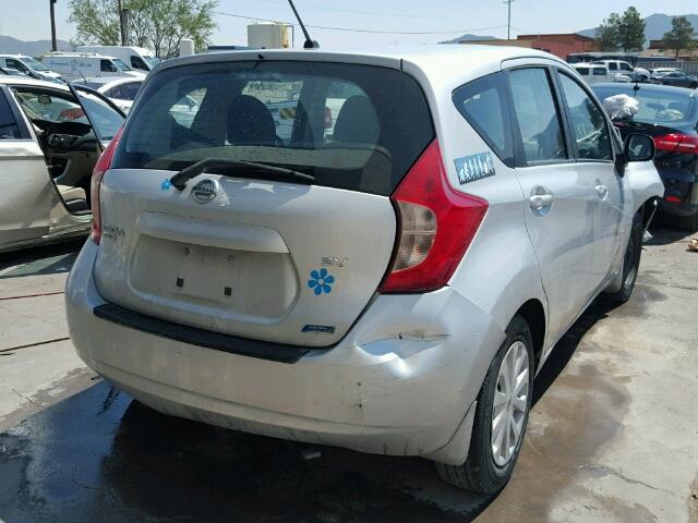 3N1CE2CP4EL417234 - 2014 NISSAN VERSA NOTE SILVER photo 4