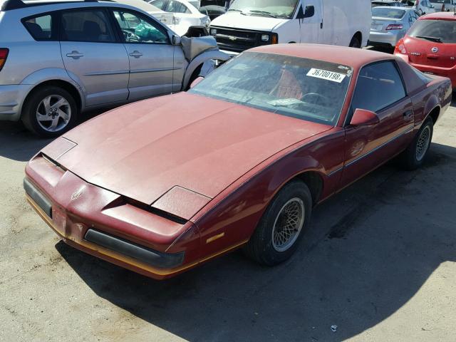 1G2FS87S2FL625392 - 1985 PONTIAC FIREBIRD BURGUNDY photo 2