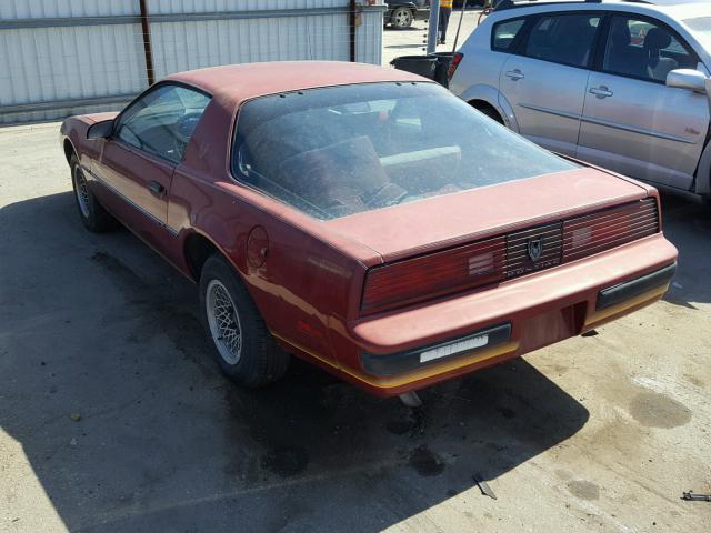 1G2FS87S2FL625392 - 1985 PONTIAC FIREBIRD BURGUNDY photo 3